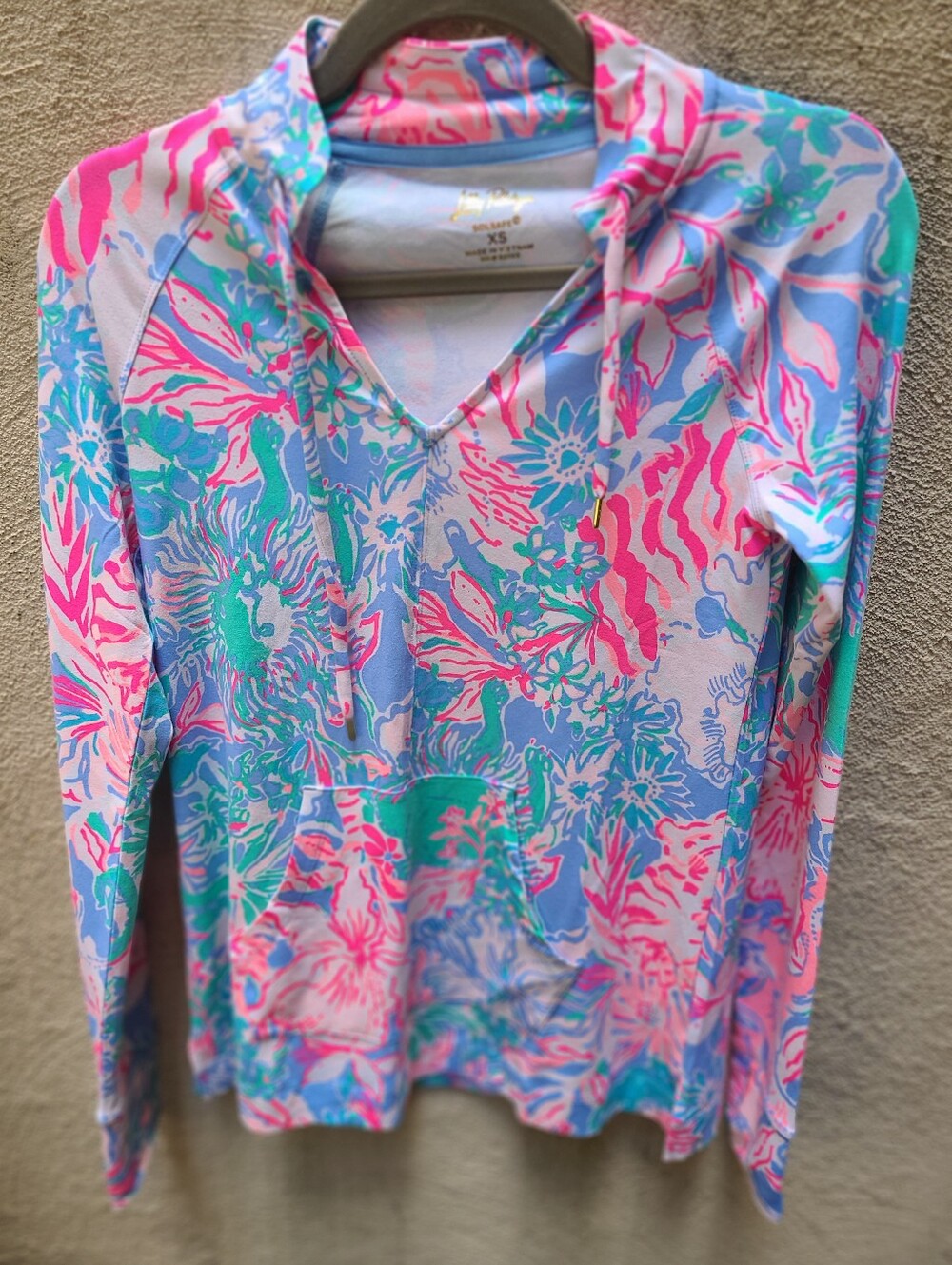 Lilly Pulitzer UPF 50+ Luxletic Cassi Popover XS Blue Periwinkle NWT